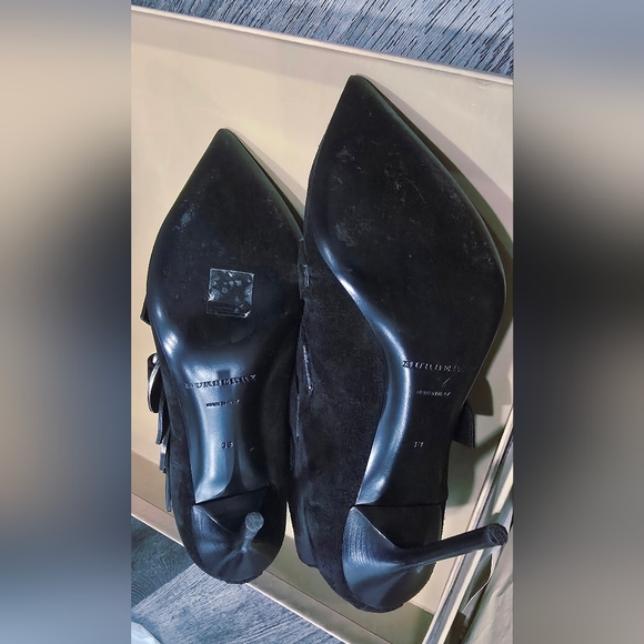 Burberry Black Suede Milner Buckle Ankle Boots, Sexy, Size 7.5 - Picture 9 of 11